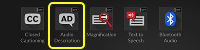 Audio Description setting toggle on a Hopper receiver